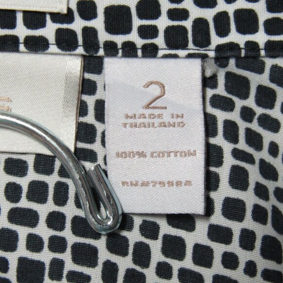 Chicos No Iron White Black Alligator Print Shirt Womens Sz L 2 Button Up Cotton - Picture 7 of 9